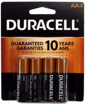 Duracell MN1500B4 AA Size Battery 4 pack USA Retail Packs AA, Exp. 3 - 2029