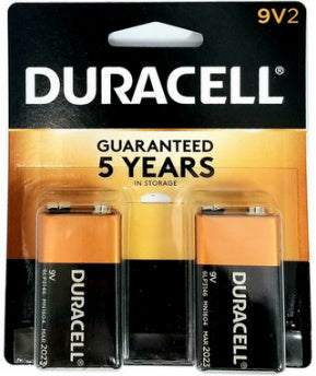 Duracell MN1604B2 9 Volt Size Battery 2 pack - Made in USA, Exp. 3 - 2023