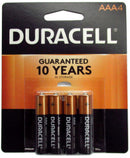 Duracell MN2400B4 AAA Size Battery 4 pk USA Retail Packs AAA, Exp. 3 - 2028