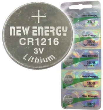 New Energy CR1216 3V Lithium Coin Cell, on Card
