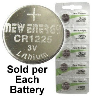 New Energy CR1225 3V Lithium Coin Cell, on Card