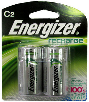 Energizer 2500mAh C Size Ni-MH Rechargeable Battery 2 pack