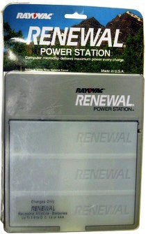 Rayovac Renewal Power Station Charger ONLY for Renewal Alkaline - Charges up to 8 D, C, AA or AAA