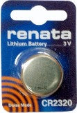 Renata CR2320 (BR2320) 3 Volt Lithium Coin Battery. Exp. 12-2023