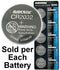 Rayovac RV2032 (CR2032) Lithium Coin Battery - On Tear Strip, Exp. 12-2023