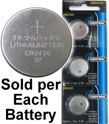 Rayovac RV2430 (CR2430) Lithium Coin Battery - On Tear Strip