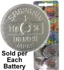 Maxell Hologram SR626SW (377) 1.55 Volt Silver Oxide Watch Battery, On Tear Strip, Exp. 2024