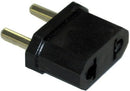 SS402 MU5 European Plug -- To Plug Flat Pin Plugs into Round Pin Outlets