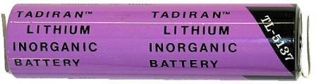 Tadiran TL-5137/T, DD Size 35 Ah, 3.6V Inorganic Lithium Battery w/Tabs