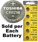 Toshiba CR1216 3V Lithium Coin Size Battery