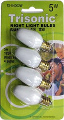 Trisonic TS-E4002W Night Light Bulbs, White, 4-Pack