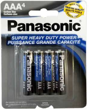 Panasonic AAA Super Heavy Duty 4 pack AAA - Dated 2023