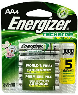Energizer 2000mAh AA NiMH Pre-Charged Rechargeable Battery 4 pack AA